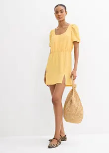 Robe en jersey crêpe texturé, bonprix