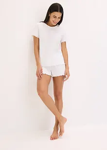 Pyjashort en jersey pointelle, bonprix