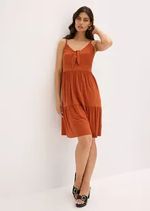 Robe à bretelles et détail noué, bonprix