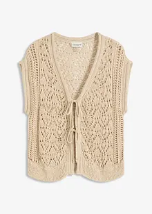 Gilet sans manches en maille ajourée, bonprix