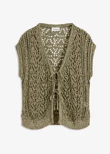Gilet sans manches en maille ajourée, bonprix