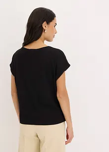 T-shirt en coton avec application de rivets, bonprix