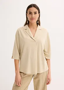 Tunika-Shirt aus fließendem Viskose-Piqué, bonprix