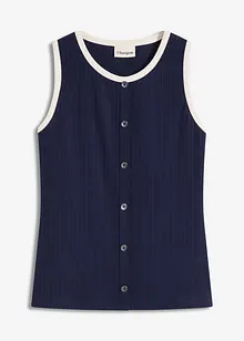 Débardeur en jersey à bordure contrastante, bonprix