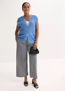 Gilet manches courtes en maille ajourée, bonprix