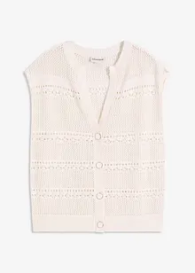Ajour-Strickjacke, kurzarm, bonprix