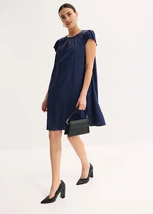 Jaquard-Kleid mit eingelegten falten, bonprix