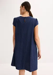 Jaquard-Kleid mit eingelegten falten, bonprix