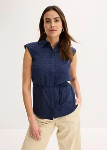 Chemisier en satin avec lien nouer, bonprix