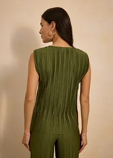 Top en matière plissée, bonprix