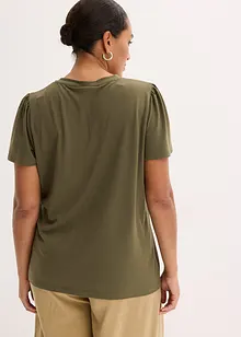 T-shirt en viscose à col boutonné, bonprix