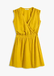 Robe à franges avec du lin, bonprix