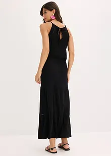 Robe longue avec empiècements au crochet, bonprix