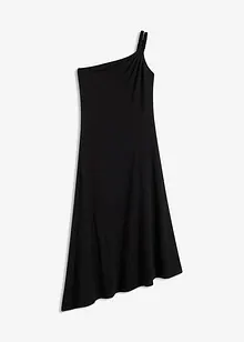Robe en jersey coton à base asymétrique et nœud sur l'épaule, bonprix