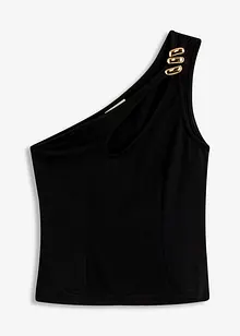 Top asymétrique avec bijou, bonprix