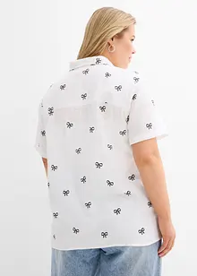 Blouse manches courtes en gaze de coton, bonprix