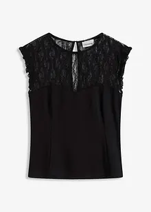Top avec dentelle, bonprix
