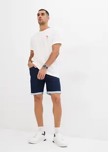 Short long en molleton effet jean, regular, bonprix