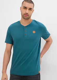 Lot de 2 T-shirts col tunisien 100% coton, bonprix