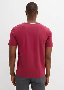 T-shirt col tunisien, 100% coton, bonprix