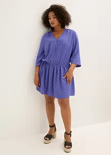 Robe courte en matière texturée, bonprix