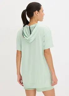 Oversized Sport-Shirt mit Kapuze, schnelltrocknend, bonprix