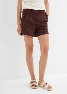 Twill-Shorts mit hohem Bund, bonprix