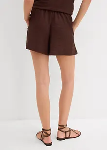Short en crêpe texturé avec taille élastiquée, bonprix