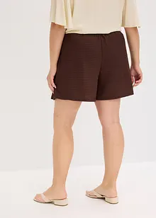 Short en crêpe texturé avec taille élastiquée, bonprix