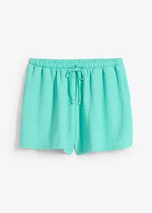 Short en crêpe texturé avec taille élastiquée, bonprix