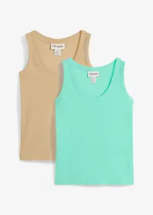 Lot de 2 débardeurs coton, bonprix