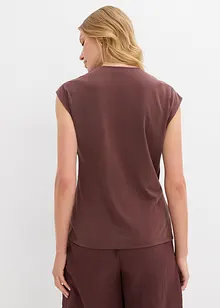T-shirt cache-cœur en viscose mélangée, bonprix