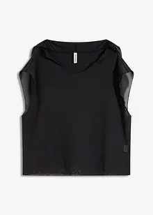 Transparentes Strandhirt mit Kapuze, bonprix
