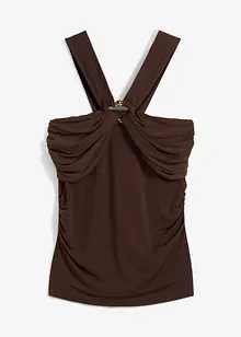 Neckholder-Top mit gehämmerter Deko-Schnalle, bonprix