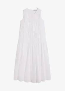 Robe longue en coton avec fronces, bonprix