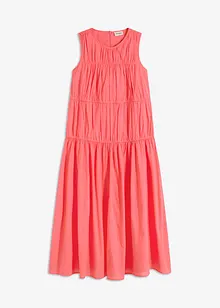 Robe longue en coton avec fronces, bonprix