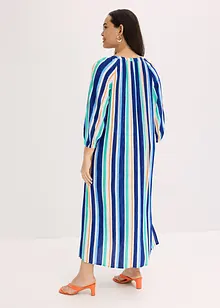 gestreiftes Kaftan-Kleid aus strukturierter Viskose, bonprix