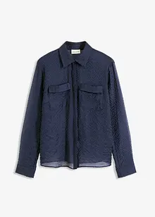 transparente Bluse mit Struktur, bonprix