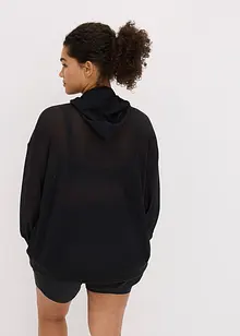 Transparente Sportjacke aus Mesh, oversized, bonprix