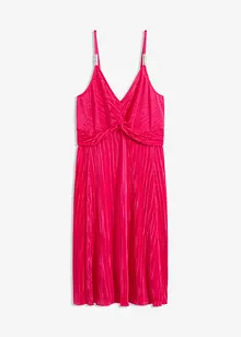 Minikleid aus glänzendem Material mit Plissee, bonprix