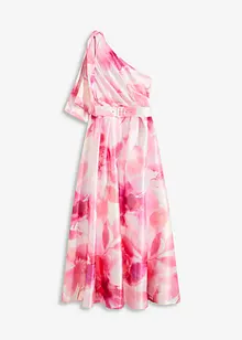 One-Shoulder-Kleid aus glänzendem Satin, bonprix