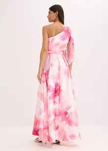One-Shoulder-Kleid aus glänzendem Satin, bonprix