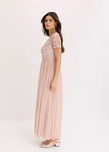 Robe longue brodée de sequins, bonprix