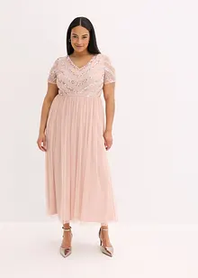 Robe longue brodée de sequins, bonprix
