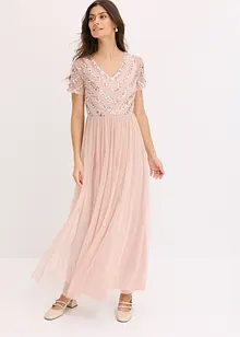 Robe longue brodée de sequins, bonprix