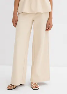 Pantalon large en maille piquée, bonprix