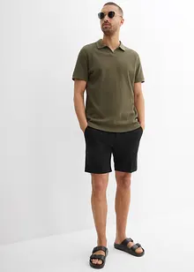 Polo en coton texturé, bonprix