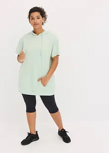 T-shirt de sport oversize avec capuche, séchage rapide, bonprix