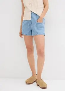 Short en jean avec taille haute élastiquée, bonprix