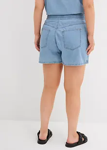 Short en jean avec taille haute élastiquée, bonprix